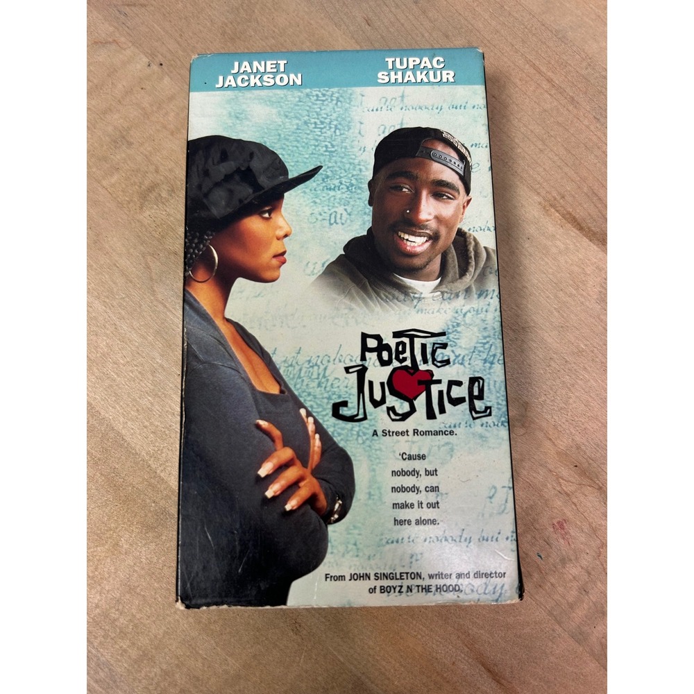 Poetic Justice VHS 1993‎ Janet Jackson Tupac Shakur John Singleton 52393 Tape